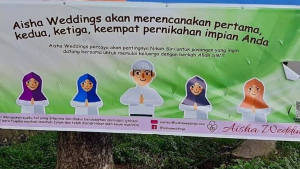 Warganet Emosi dengan Iklan Pernikahan Anak di Aisha Weddings Banner pernikahan 